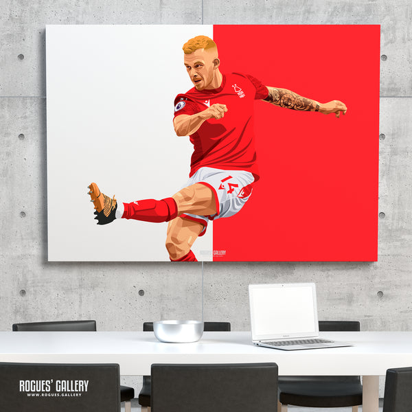 Lewis O'Brien: Boom! - Nottingham Forest - Signed A3 Prints
