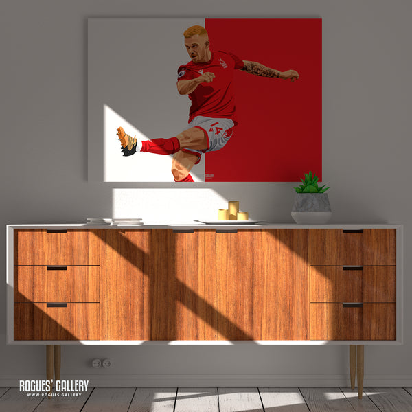 Lewis O'Brien: Boom! - Nottingham Forest - Signed A3 Prints