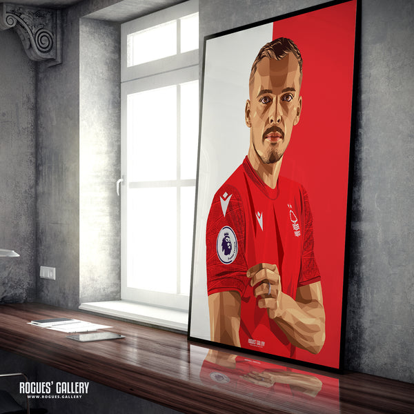 Harry Toffolo - Nottingham Forest - A0, A1, A2 or A3 Red & White Prints