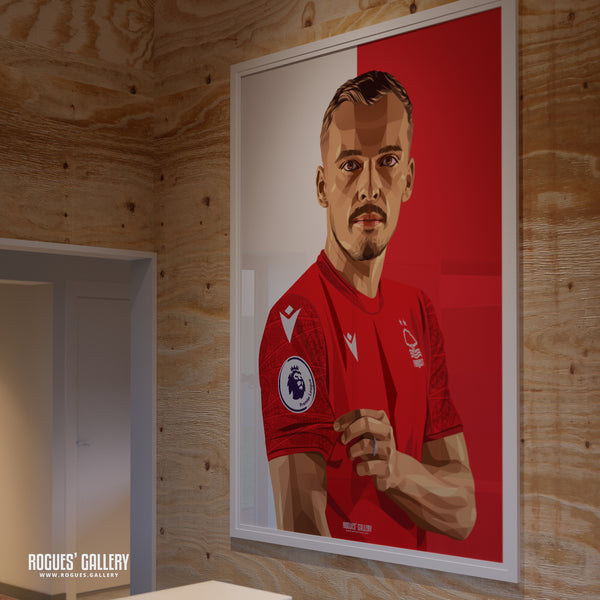 Harry Toffolo - Nottingham Forest - A0, A1, A2 or A3 Red & White Prints