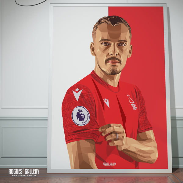 Harry Toffolo - Nottingham Forest - A0, A1, A2 or A3 Red & White Prints