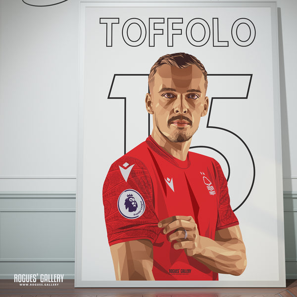 Harry Toffolo - Nottingham Forest - Signed A3 Premier League Name & Number Prints
