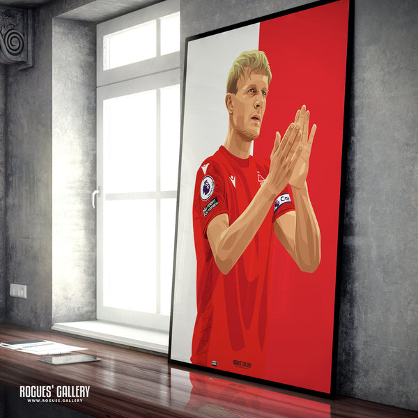 Joe Worrall - Nottingham Forest - Signed A3 Red & White Prints