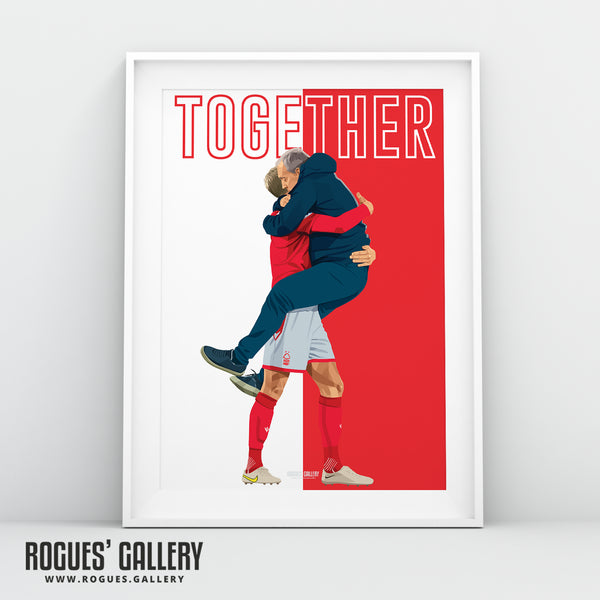 Together - Steve Cooper & Joe Worrall - Nottingham Forest - Signed A3 Prints