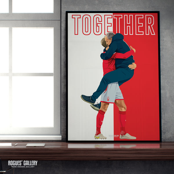 Together - Steve Cooper & Joe Worrall - Nottingham Forest - Signed A3 Prints