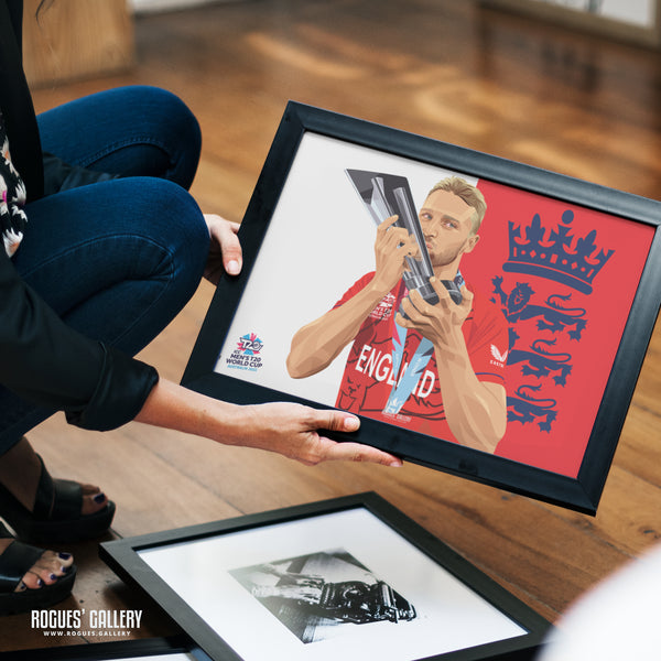 Jos Buttler lifting the trophy - England T20 World Champions 2022 - A0, A1, A2 or A3 Prints