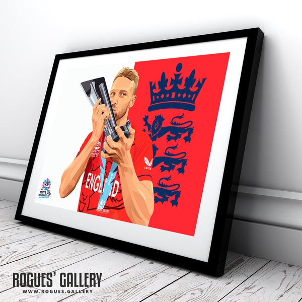 Jos Buttler lifting the trophy - England T20 World Champions 2022 - A0, A1, A2 or A3 Prints