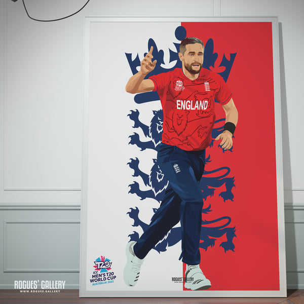 Chris Woakes - England T20 World Champions 2022 - Signed A3 Prints