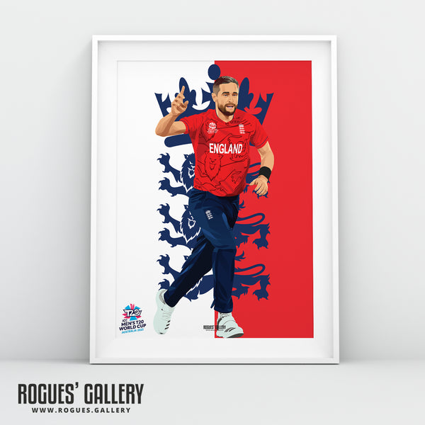 Chris Woakes - England T20 World Champions 2022 - A0, A1, A2 or A3 Prints
