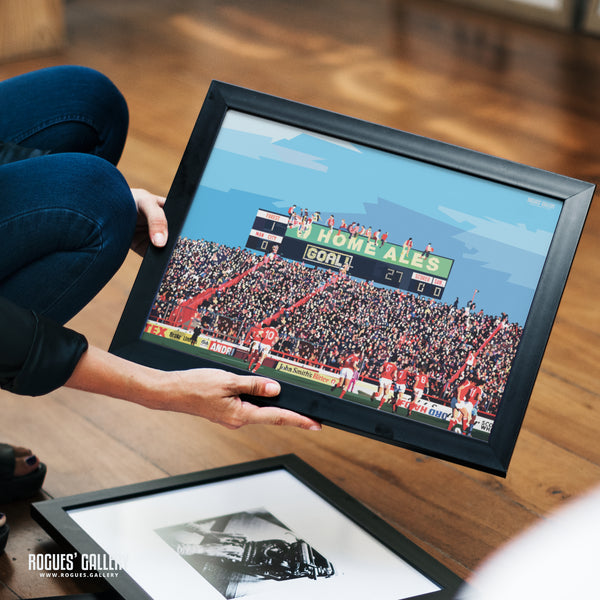 Packed To The Rafters - The Old Scoreboard & A Full House at The City Ground, home of Nottingham Forest - A0, A1, A2 or A3 Pop Art Prints