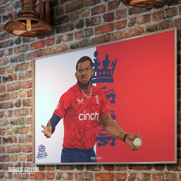 Chris Jordan - England T20 World Champions 2022 - A0, A1, A2 or A3 Prints