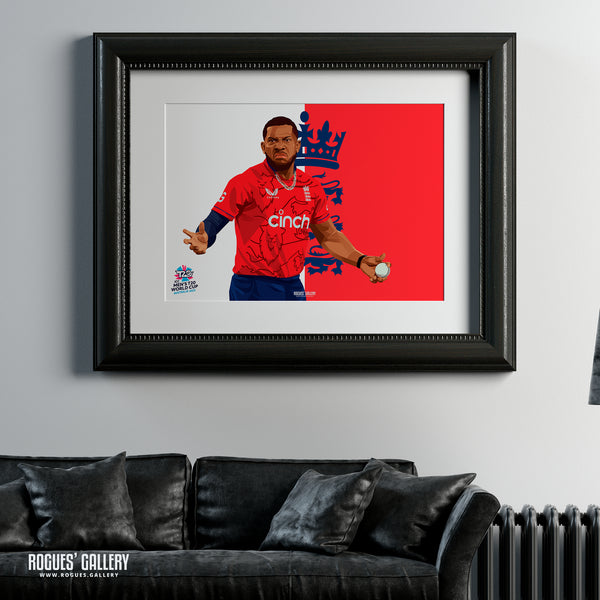 Chris Jordan - England T20 World Champions 2022 - A0, A1, A2 or A3 Prints