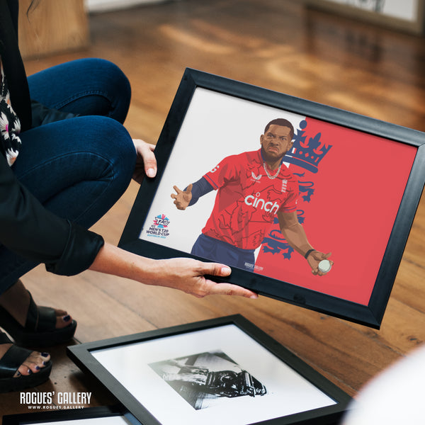 Chris Jordan - England T20 World Champions 2022 - A0, A1, A2 or A3 Prints