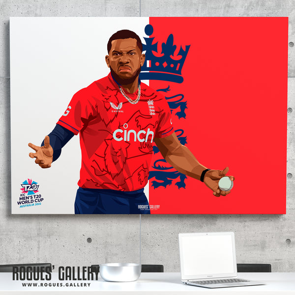 Chris Jordan - England T20 World Champions 2022 - A0, A1, A2 or A3 Prints