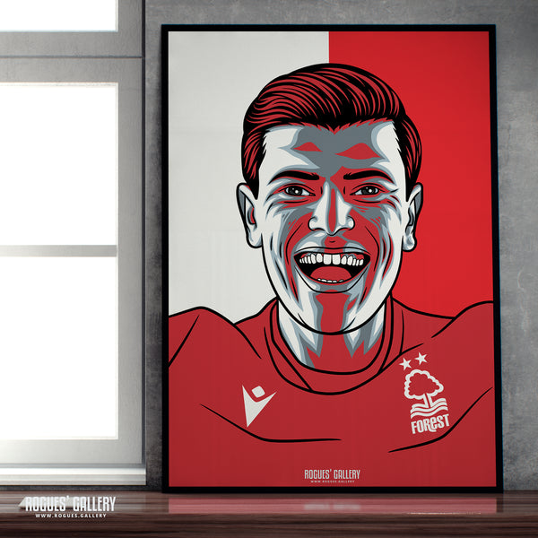 Giulian Biancone - Nottingham Forest - A0, A1, A2 or A3 #GetBehindTheLads Prints