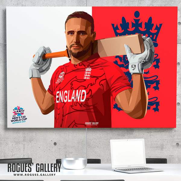 Liam Livingstone - England T20 World Champions 2022 - Signed A3 Prints