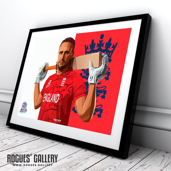 Liam Livingstone - England T20 World Champions 2022 - Signed A3 Prints