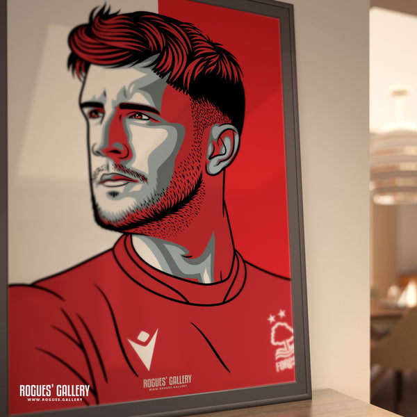 Joe Worrall - Nottingham Forest - A0, A1, A2 or A3 #GetBehindTheLads Prints