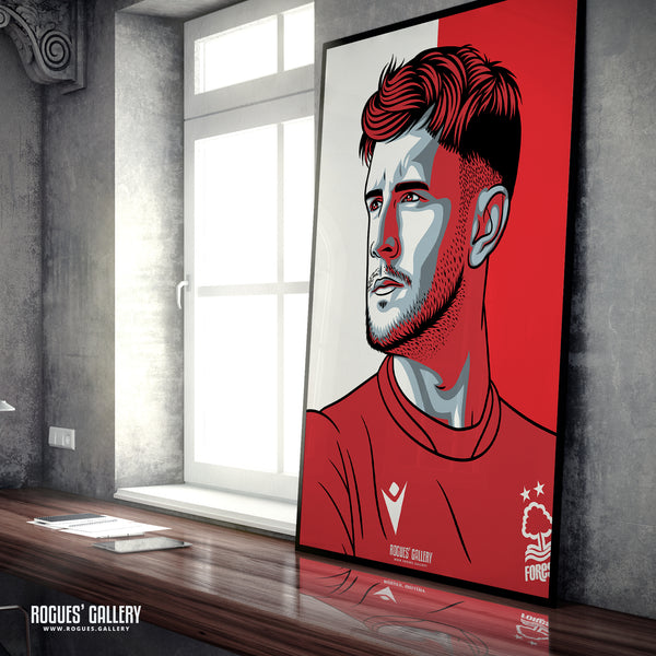 Joe Worrall - Nottingham Forest - A0, A1, A2 or A3 #GetBehindTheLads Prints