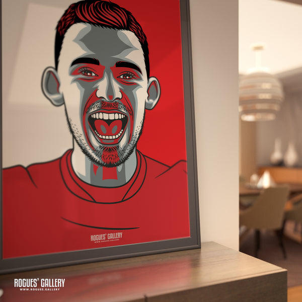 Lewis O'Brien - Nottingham Forest - A0, A1, A2 or A3 #GetBehindTheLads Prints