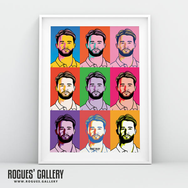 Ben Duckett - Notts CCC Outlaw & England Cricket Star - Signed A3 Pop Art Prints