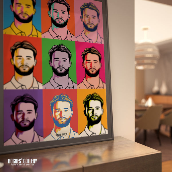 Ben Duckett - Notts CCC Outlaw & England Cricket Star - A3, A2, A1 or A0 Pop Art Prints