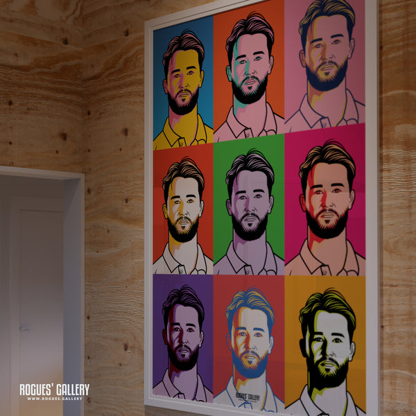 Ben Duckett - Notts CCC Outlaw & England Cricket Star - Signed A3 Pop Art Prints