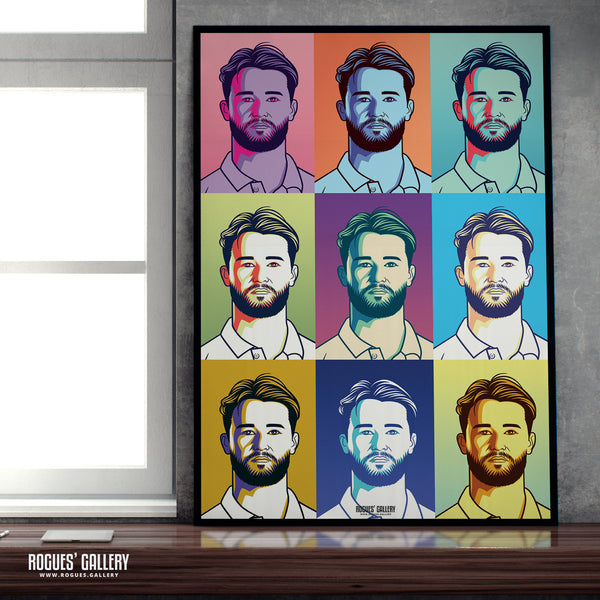 Ben Duckett - Notts CCC Outlaw & England Cricket Star - Signed A3 Pop Art Prints