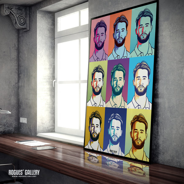 Ben Duckett - Notts CCC Outlaw & England Cricket Star - A3, A2, A1 or A0 Pop Art Prints