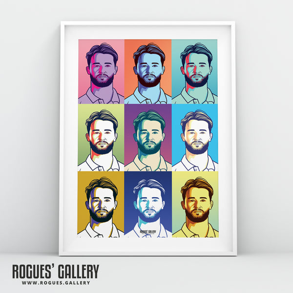 Ben Duckett - Notts CCC Outlaw & England Cricket Star - A3, A2, A1 or A0 Pop Art Prints