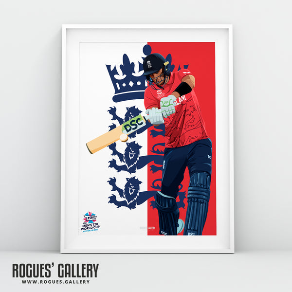 Alex Hales - England T20 World Champions 2022 - A0, A1, A2 or A3 Prints