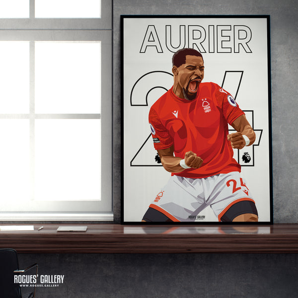 Serge Aurier: Passion - Nottingham Forest - A0, A1, A2 or A3 Premier League Name & Number Prints