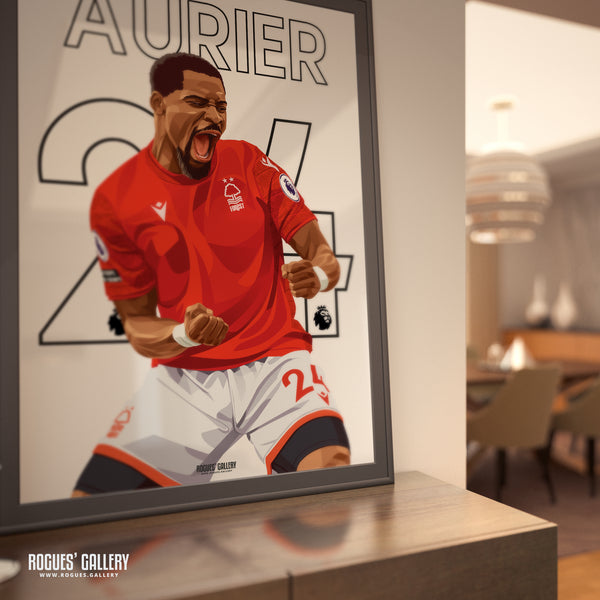 Serge Aurier: Passion - Nottingham Forest - A0, A1, A2 or A3 Premier League Name & Number Prints