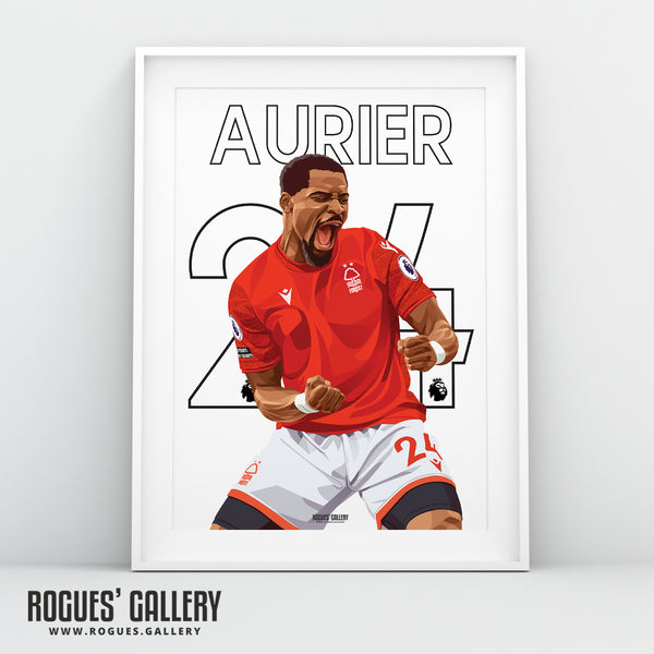 Serge Aurier: Passion - Nottingham Forest - Signed A3 Premier League Name & Number Prints