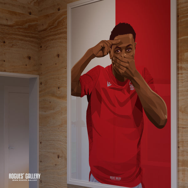 Detlef Esapa Osong - Nottingham Forest - A0, A1, A2 or A3 Red & White Prints