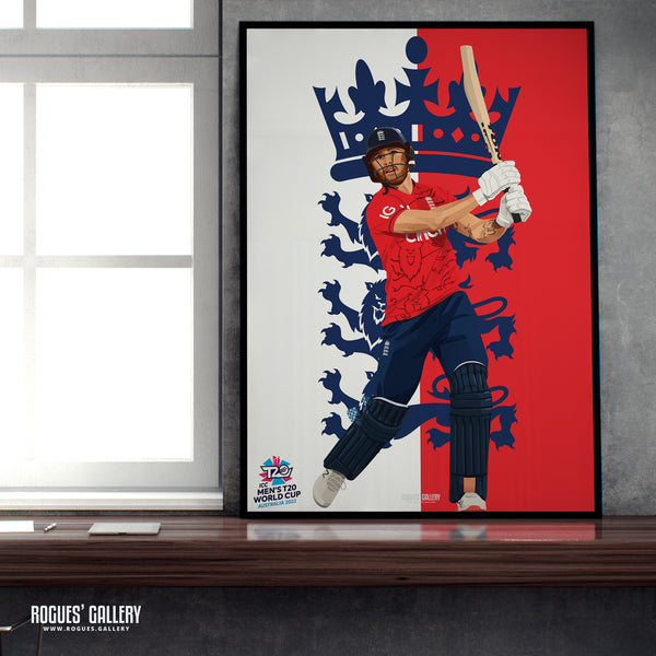 Phil Salt - England T20 World Champions 2022 - Signed A3 Prints