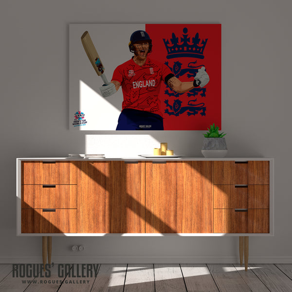 Ben Stokes - England T20 World Champions 2022 - A0, A1, A2 or A3 Prints