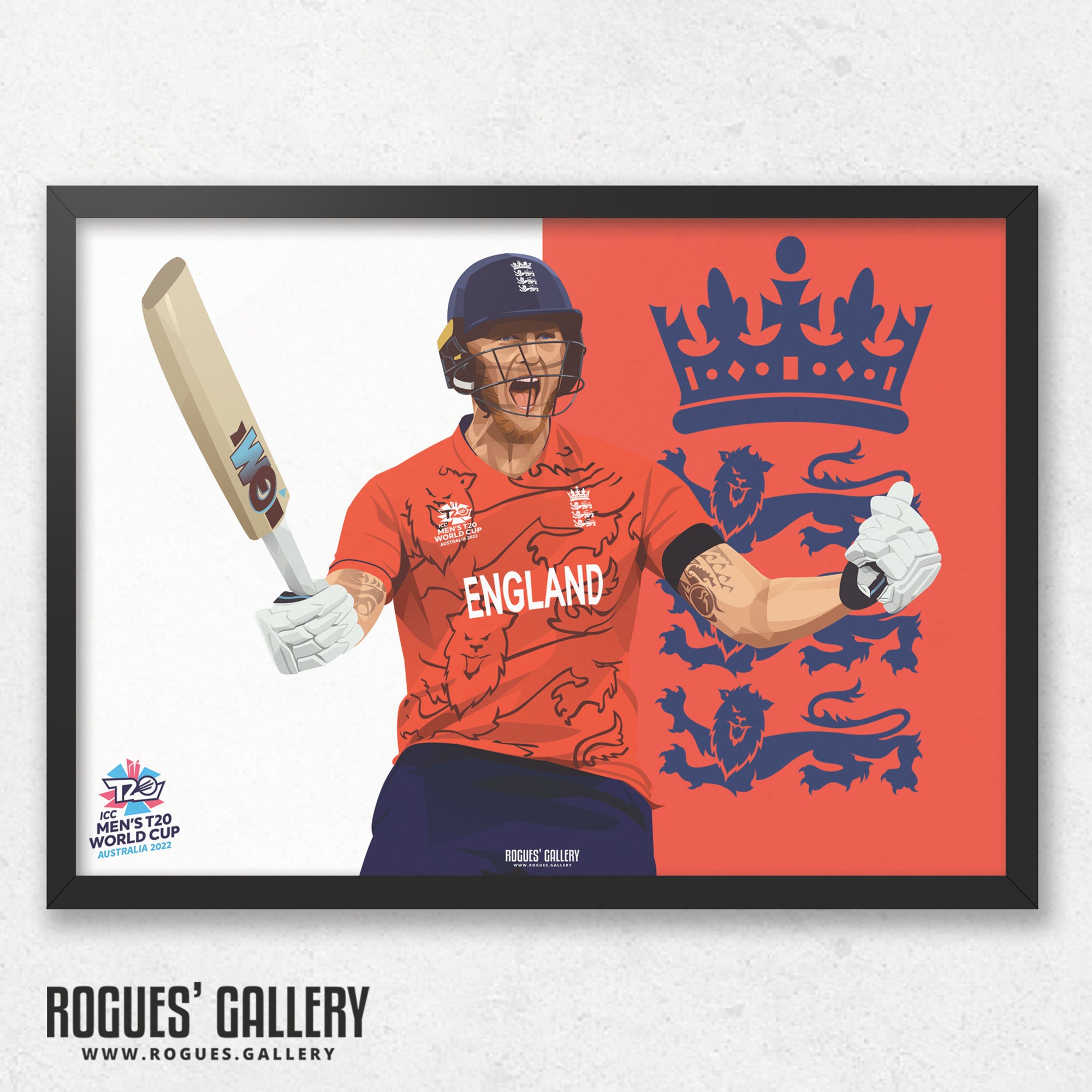 Ben Stokes - England T20 World Champions 2022 - A0, A1, A2 or A3 Prints