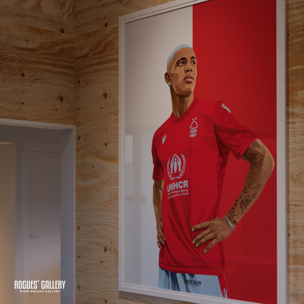 Danilo - Nottingham Forest - A0, A1, A2 or A3 Red & White Prints