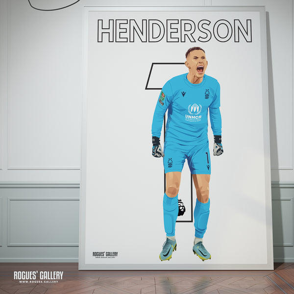 Dean Henderson: The Penalty King - Nottingham Forest - A0, A1, A2 or A3 Premier League Name & Number Prints