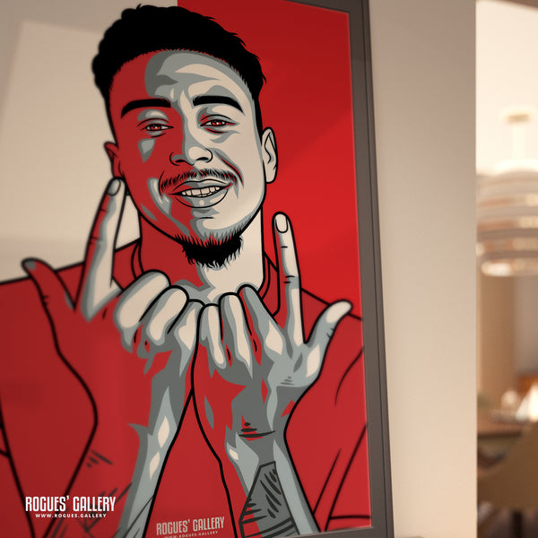 Jesse Lingard - Nottingham Forest - A0, A1, A2 or A3 #GetBehindTheLads Prints