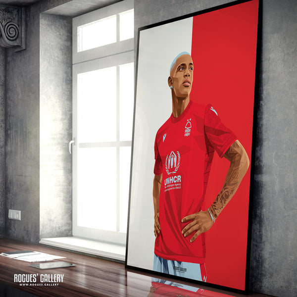 Danilo - Nottingham Forest - Signed A3 Red & White Prints