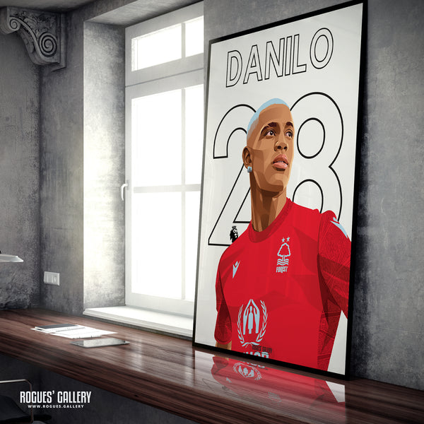 Danilo - Nottingham Forest - Signed A3 Name & Number Prints