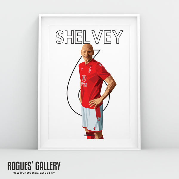 Jonjo Shelvey - Nottingham Forest - A0, A1, A2 or A3 Name & Number Prints