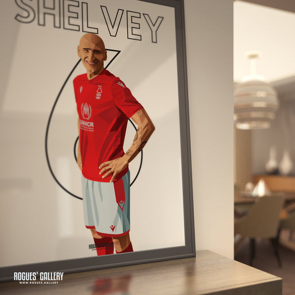 Jonjo Shelvey - Nottingham Forest - A0, A1, A2 or A3 Name & Number Prints