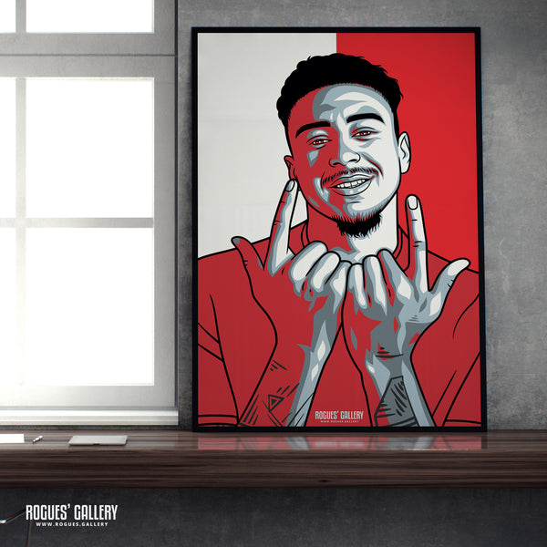 Jesse Lingard - Nottingham Forest - A0, A1, A2 or A3 #GetBehindTheLads Prints