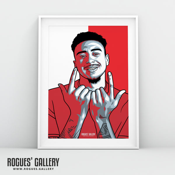 Jesse Lingard - Nottingham Forest - A0, A1, A2 or A3 #GetBehindTheLads Prints