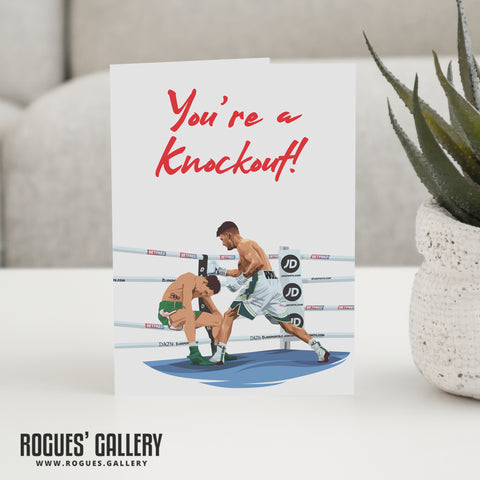 Leigh Wood Nottingham's World Boxing Champ 'You're a Knockout!' Valentine's Day Card