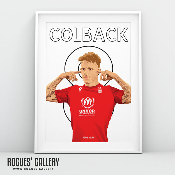 Jack Colback - Nottingham Forest - Signed A3 Premier League Name & Number Prints