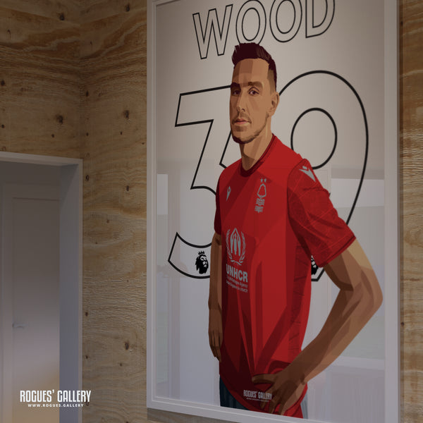 Chris Wood - Nottingham Forest - A0, A1, A2 or A3 Name & Number Prints